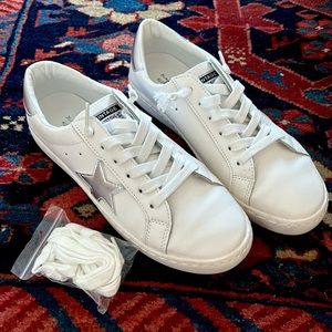 VINTAGE HAVANA Carla Fashion Sneakers White Silver Foil